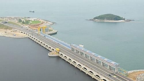 Самая мощная приливная электростанция (254 МВт) Sihwa Lake Tidal Power Station (Южная Корея)