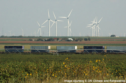 Самая мощная ветряная электростанция (781.5 МВт) Roscoe Wind Farm, Техас (США)