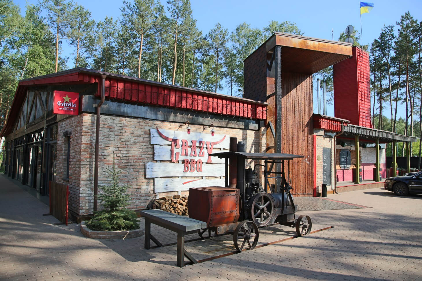 Строительство ресторана "CRAZY BBQ" в с. Пролески, Киевской области