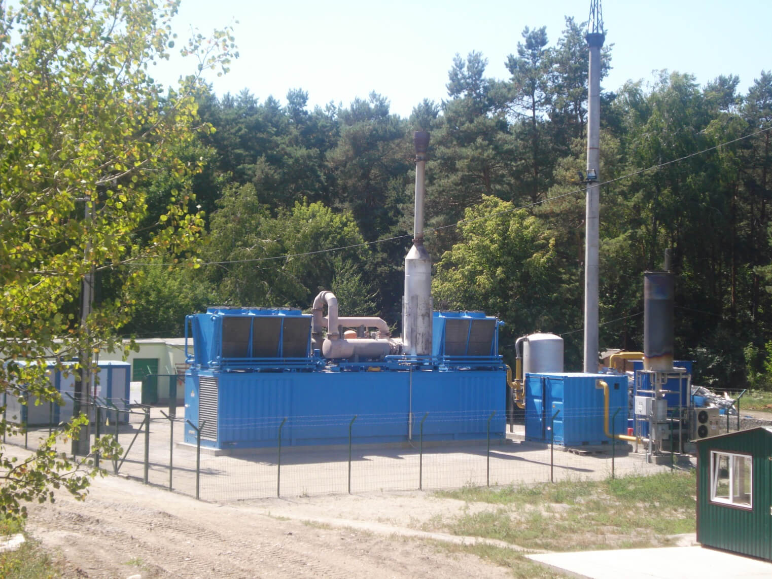 Engineering complex with installed system of biogas collection from SDW landfill for production of electricity (Stadnitsya Village, Vinnitsky Region)